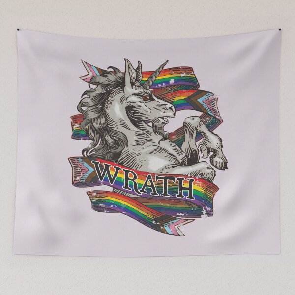 Item preview, Wrath Unicorn -  LGBTQ Pride Flag designed and sold by StillWinter.