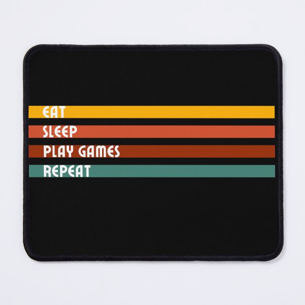 Item preview, Eat Sleep Play Games Repeat Retro design designed and sold by TreetopStudios.