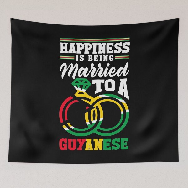 Item preview, Guyana Flag Happiness Is being Married To A Guyanese designed and sold by ShopTheStyle.