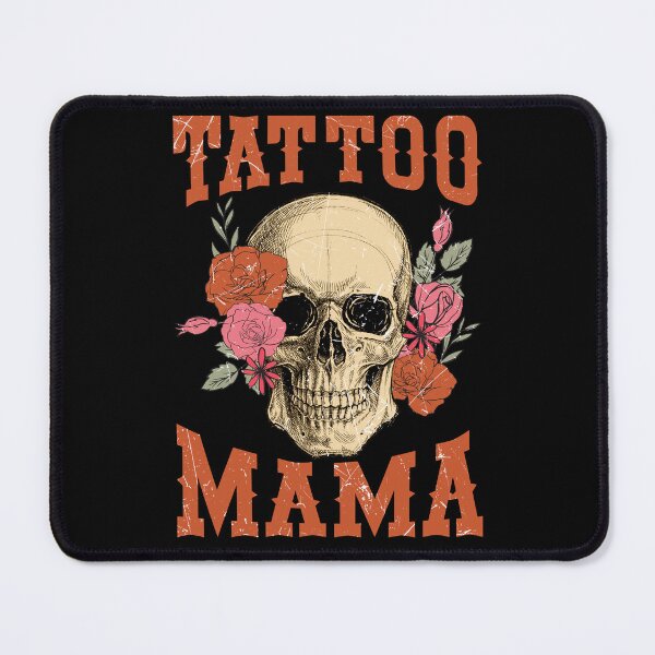 Item preview, Retro skull with flowers - Tattoo Mama designed and sold by JuliaPop.