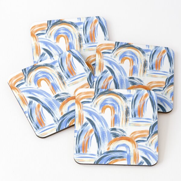 Item preview, Rainbows and Waterfalls - Orange and Blue designed and sold by TigaTiga.