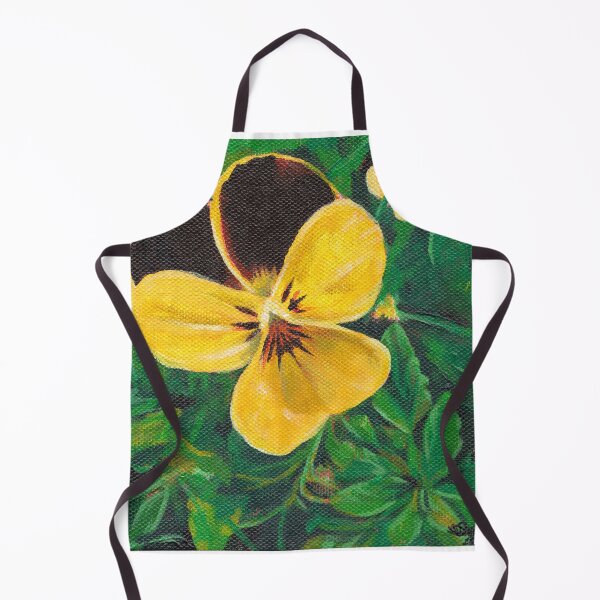 Item preview, Yellow Pansy oil painting designed and sold by SemaMartinArt.