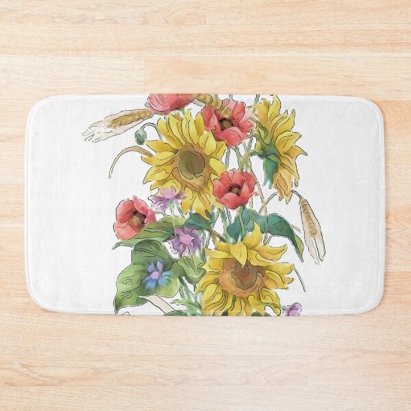 Item preview, Watercolor Open Book with Sunflowers and Poppies designed and sold by Pavnud.