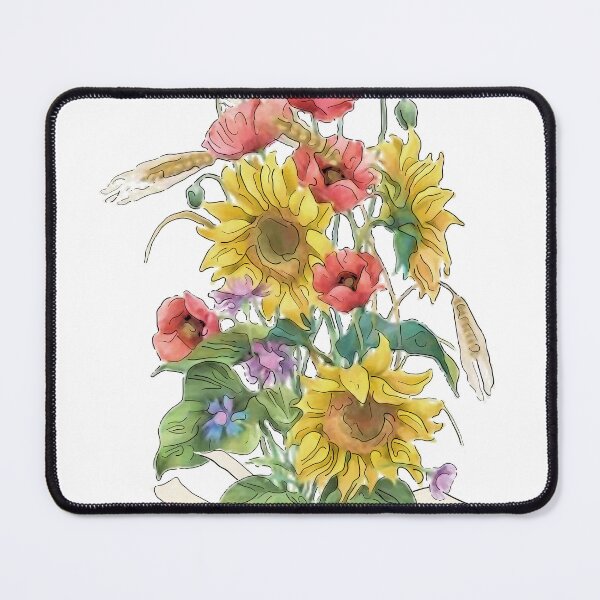 Item preview, Watercolor Open Book with Sunflowers and Poppies designed and sold by Pavnud.