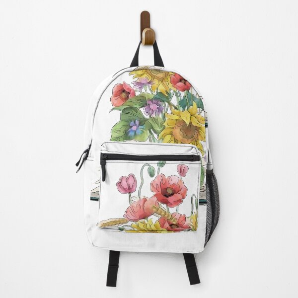 Item preview, Watercolor Open Book with Sunflowers and Poppies designed and sold by Pavnud.