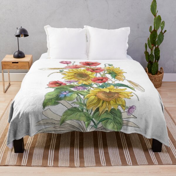 Item preview, Watercolor Open Book with Sunflowers and Poppies designed and sold by Pavnud.