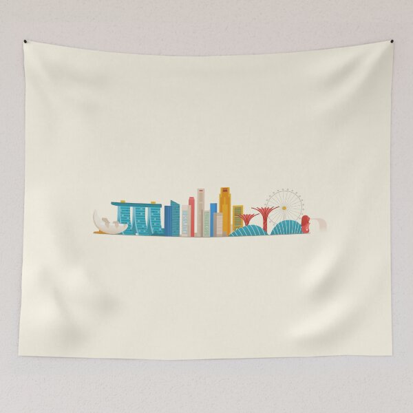 Item preview, Singapore skyline.  designed and sold by Antikwar.