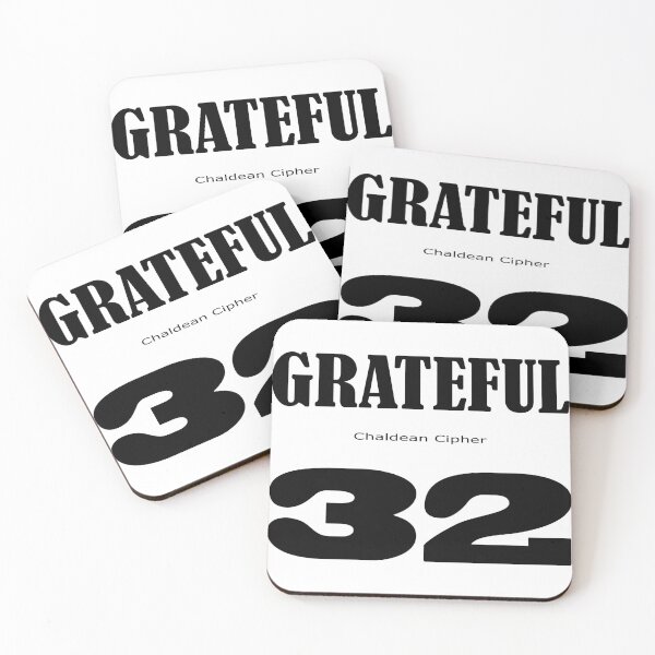 Item preview, Grateful Chaldean cipher 32 designed and sold by Scrambledwords.