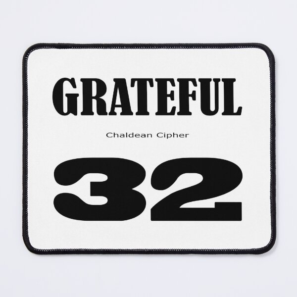 Item preview, Grateful Chaldean cipher 32 designed and sold by Scrambledwords.