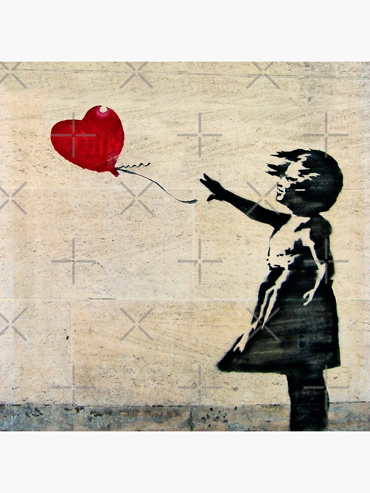 数量は多 赤い風船と少女 Banksy GIRL WITH RED BALLOONポスター 版画