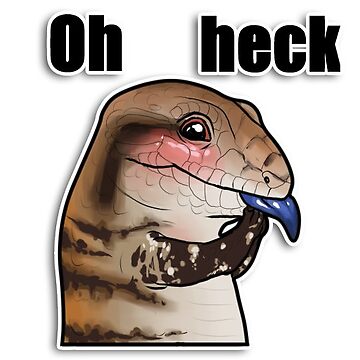 Artwork thumbnail, Blushing Blue Tongue Skink by Taterbunny