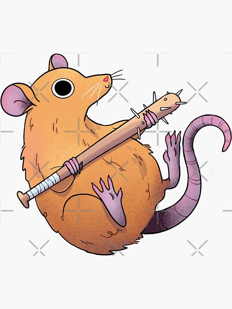 "Rat with a bat" Sticker for Sale by heyouwitheface Redbubble