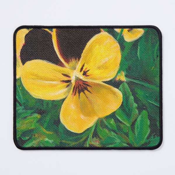 Item preview, Yellow Pansy oil painting designed and sold by SemaMartinArt.