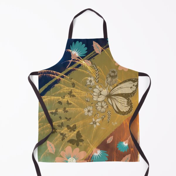 Item preview, Chica con alas de mariposa y con mariposas en un campo de flores y fuegos artificiales designed and sold by Arteartz.