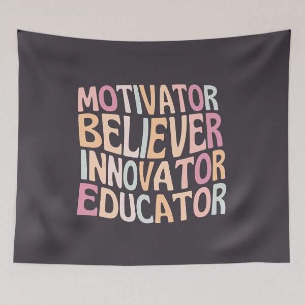 Item preview, Motivator Believer Innovator Educator Retro designed and sold by SunfullyYours.