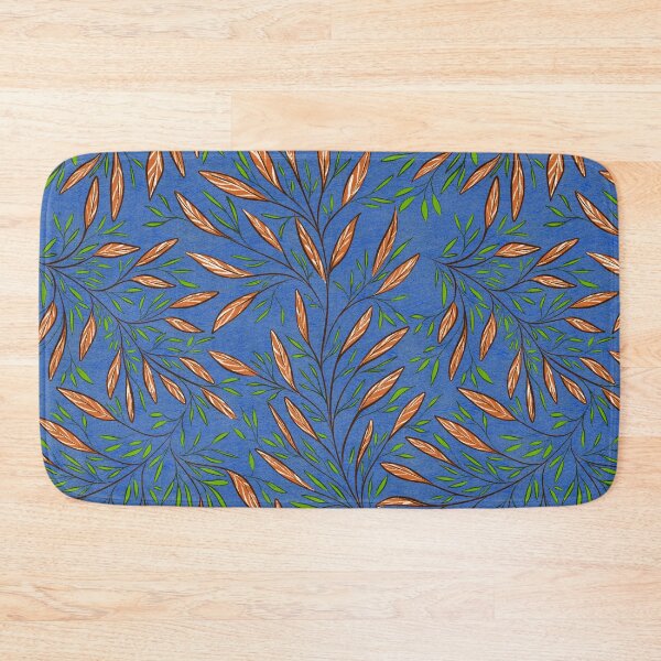 Item preview, Leaves pattern - dark blue designed and sold by Limones-Design.