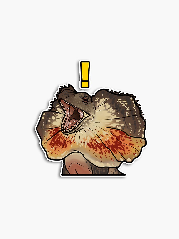 Thumbnail 3 of 3, Sticker, Surprised Frilled Dragon designed and sold by Taterbunny.