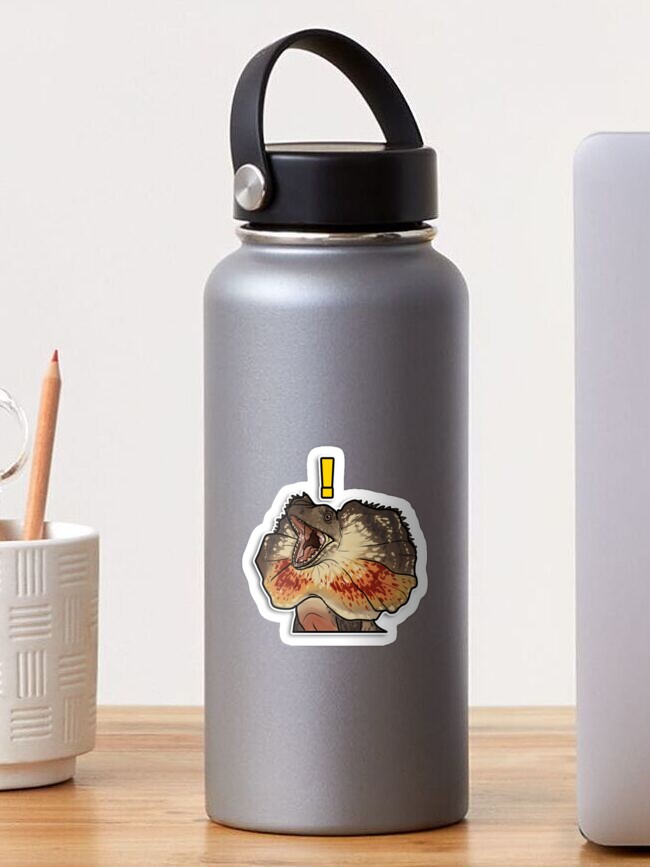 Thumbnail 1 of 3, Sticker, Surprised Frilled Dragon designed and sold by Taterbunny.
