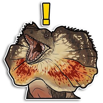 Artwork thumbnail, Surprised Frilled Dragon by Taterbunny