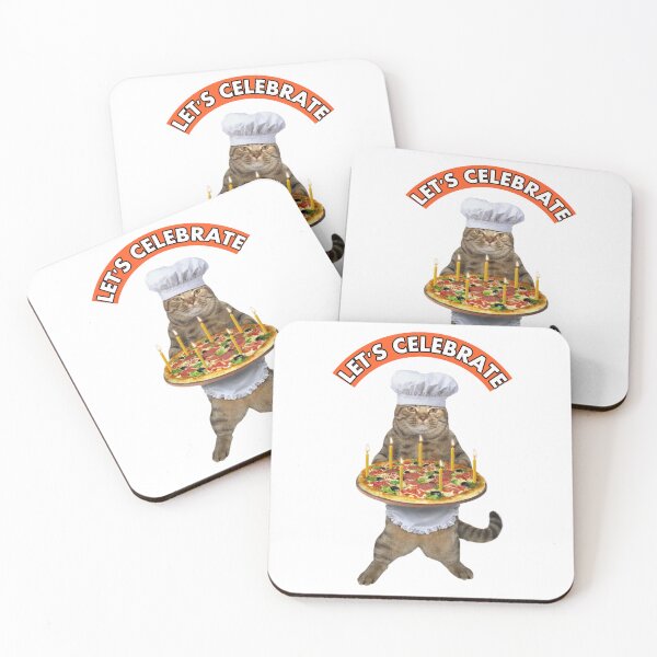 Item preview, Happy birthday, funny pizza cat birthday, cat chef birthday designed and sold by avit1.