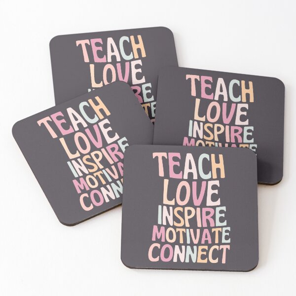 Item preview, Teach Love Inspire Motivate Connect Retro designed and sold by SunfullyYours.
