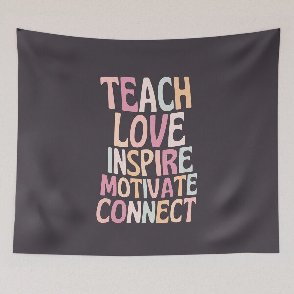 Item preview, Teach Love Inspire Motivate Connect Retro designed and sold by SunfullyYours.