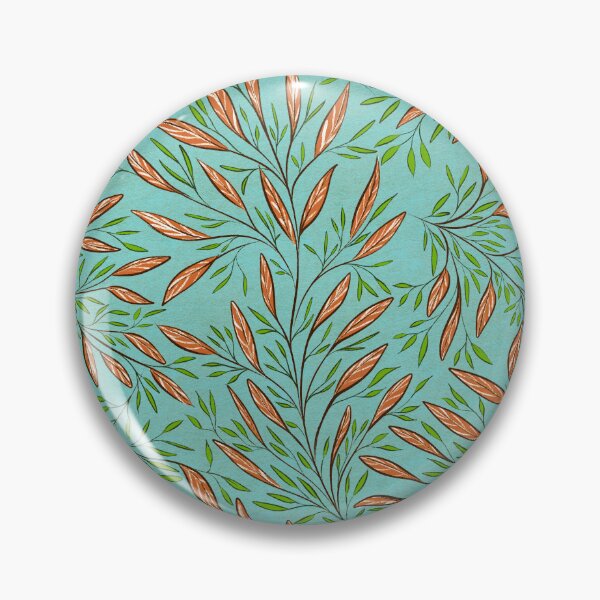 Item preview, Leaves pattern - turquoise designed and sold by Limones-Design.