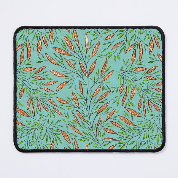Item preview, Leaves pattern - turquoise designed and sold by Limones-Design.