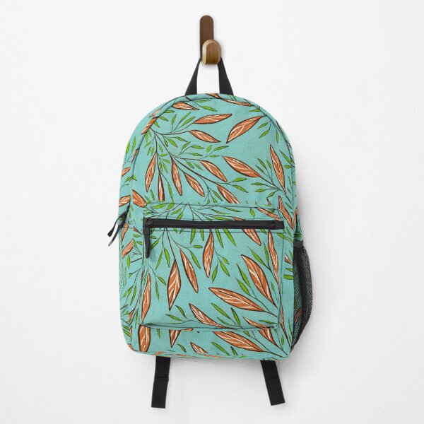 Item preview, Leaves pattern - turquoise designed and sold by Limones-Design.