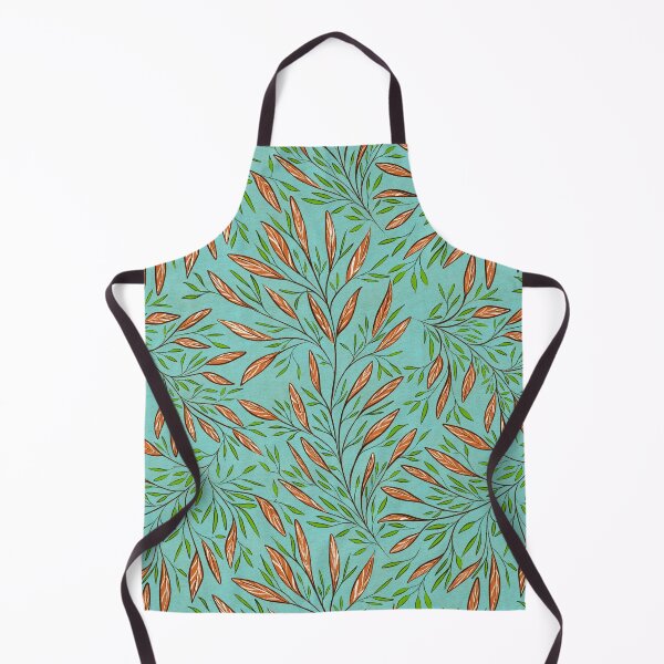 Item preview, Leaves pattern - turquoise designed and sold by Limones-Design.