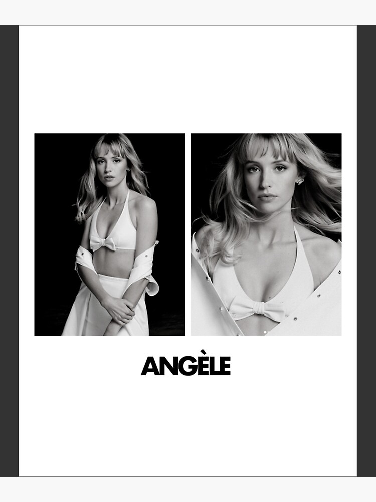 Poster for Sale avec l uvre Angele Van Laeken Chanteuse double portrait maillot de bain noir blanc de l artiste Gentile570674 Redbubble