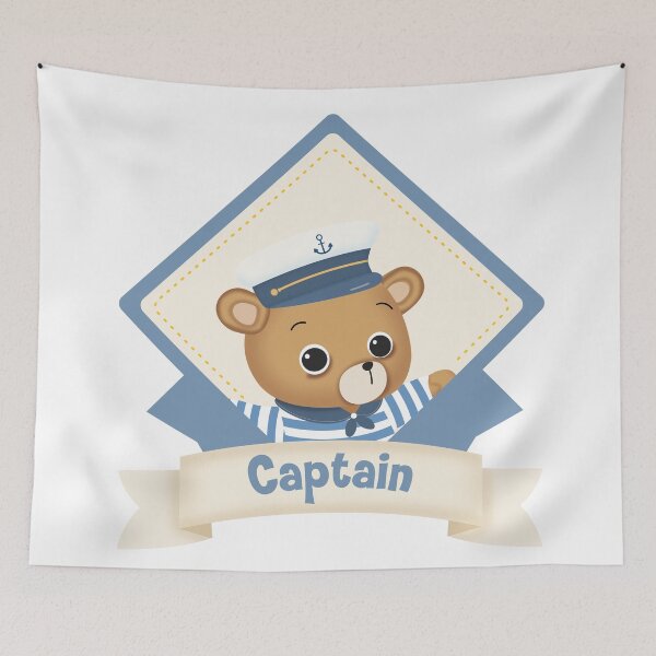 Item preview, Cute Sailor Bear Pirate Captain Framed designed and sold by darklanterndsn.