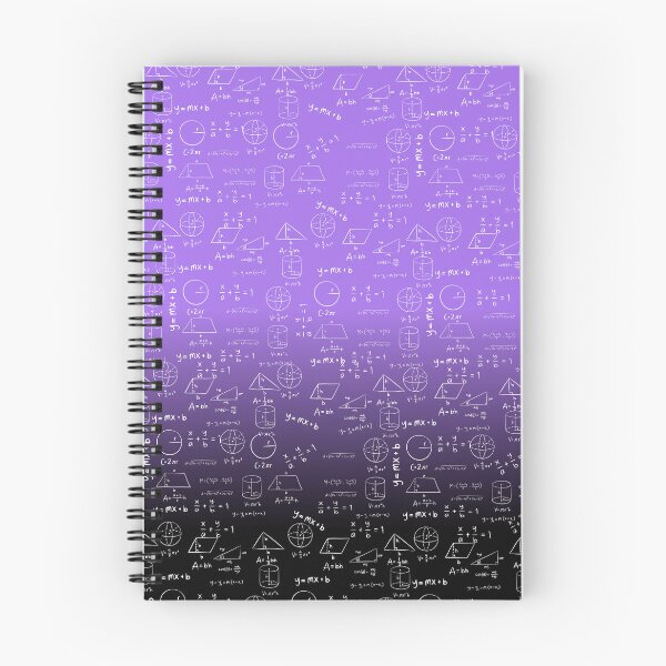 Item preview, Cute Math Doodles Design Drawn with White Ink  on the Lilac Black Gradient Background  for All Who Love Math, Science, and Doodles  designed and sold by IraNiva.