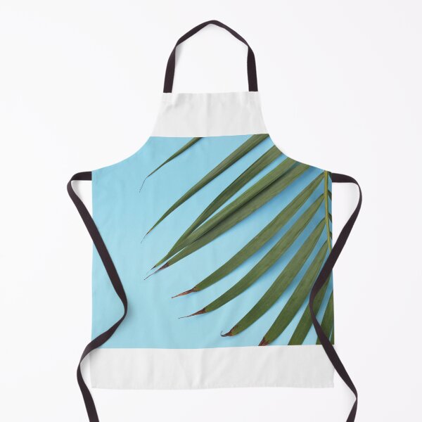 Item preview, palm tree leaf tropical background on blue designed and sold by cheekylorns.