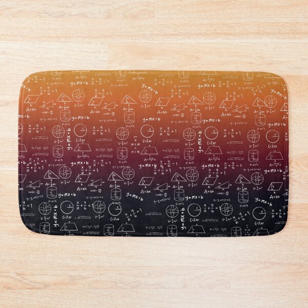 Item preview, Cute Math Doodles Design Drawn with White Ink  on the Orange Brown Black Gradient Background  for All Who Love Math, Science, and Doodles designed and sold by IraNiva.
