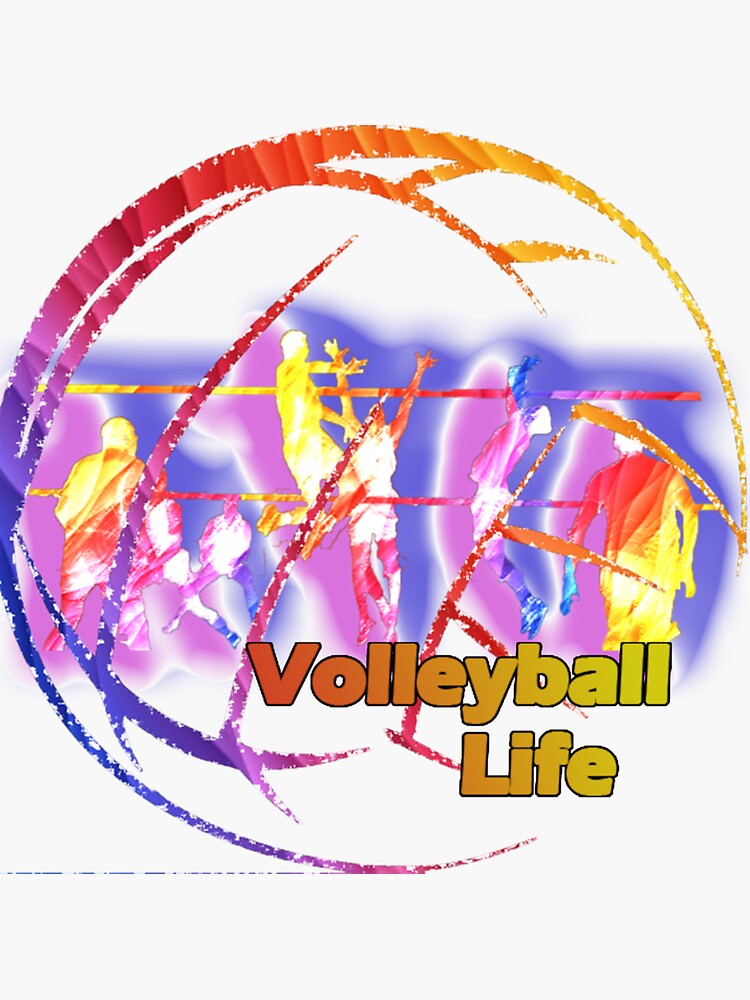 "Volleyball Life Sticker" Sticker for Sale by marisannogm Redbubble