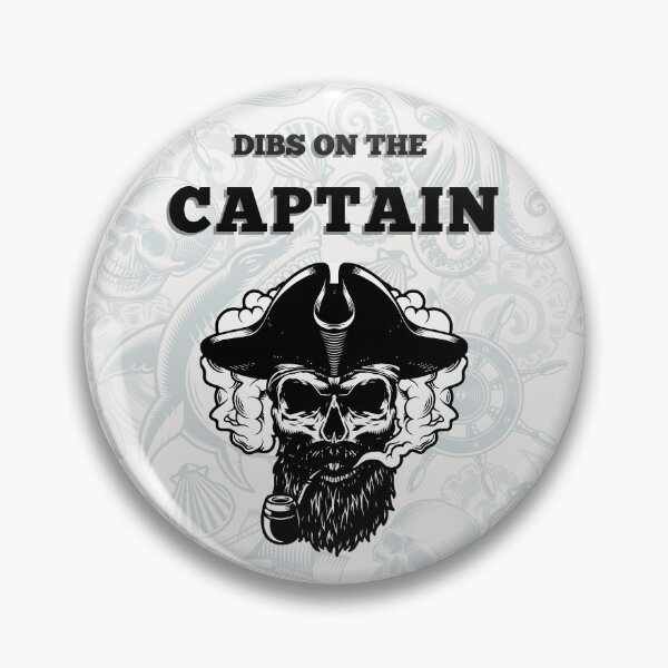 Item preview, Dibs on the captain: Pirate skull smoking pipe designed and sold by HA  Design.
