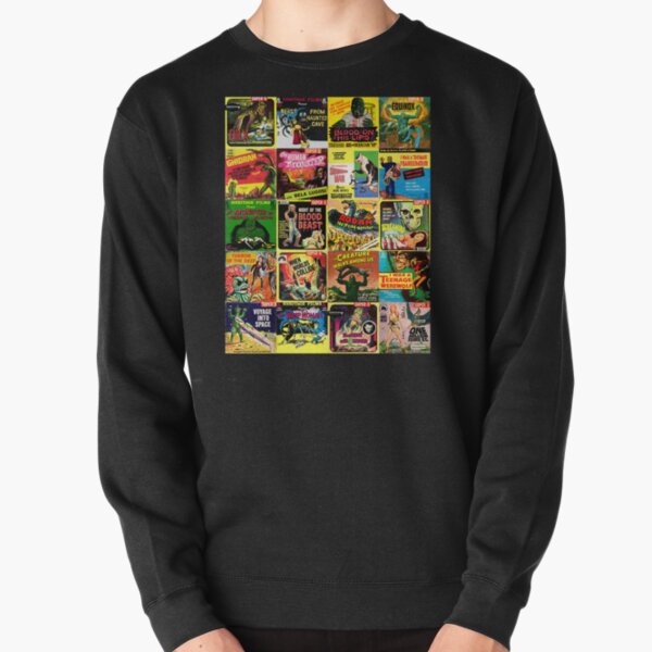 horror movie collage hoodie