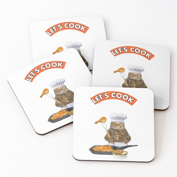 Item preview, Let's Cook, Funny Cat Chef Frying Chicken, Willow Days designed and sold by avit1.