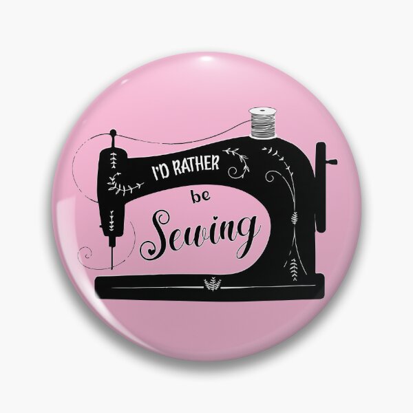 Item preview, I'd rather be sewing antique elegant kawaii pink sewing machine funny sewing fashion designer tailor seamstress gifts designed and sold by MetalicBabe.