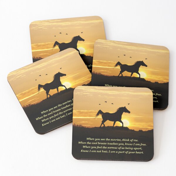 Item preview, Memorial Tribute Spiritual Poem with Horse and Birds  designed and sold by Stephanie Laird.