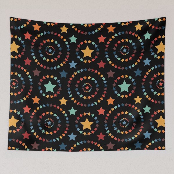 Item preview, Rainbow Stars on Black designed and sold by zeljkica.