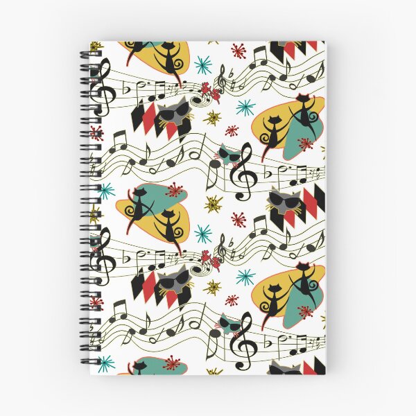 Item preview, Rockabilly Cool Cats on White designed and sold by bmfabricdesigns.
