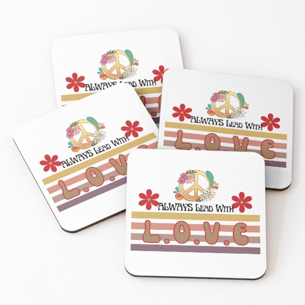 Item preview, Always Lead with L.O.V.E with peace symbol designed and sold by TheMajesTee.