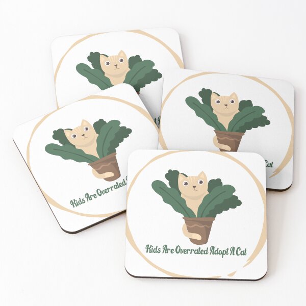 Item preview, kids are overrated adopt a cat | Gift idea for kids who loves cats  designed and sold by Yobeli.