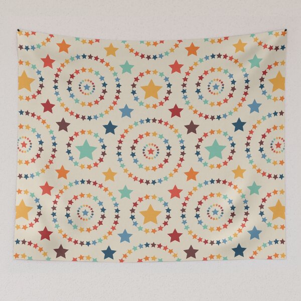 Item preview, Rainbow Stars on Cream designed and sold by zeljkica.