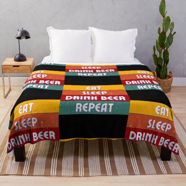 Item preview, Eat Sleep Drink Beer Repeat Retro design designed and sold by TreetopStudios.
