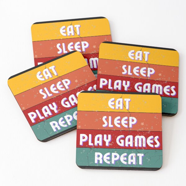Item preview, Eat Sleep Play Games Repeat Retro design designed and sold by TreetopStudios.