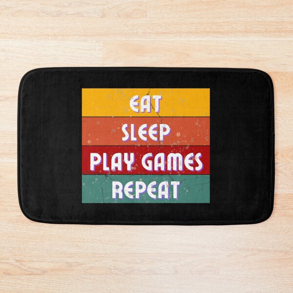 Item preview, Eat Sleep Play Games Repeat Retro design designed and sold by TreetopStudios.