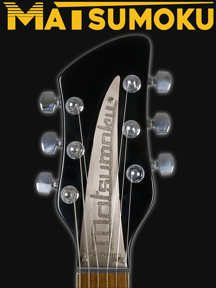 Thumbnail 7 of 7, Classic T-Shirt, Matsumoku logo on a RG-680 guitar headstock for a fans of vintage guitars made in Matsumoku, Japan designed and sold by Regal-Music.